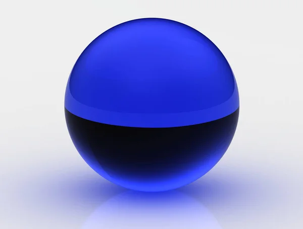 Esfera brillante aislado en blanco, representación 3D , —  Fotos de Stock