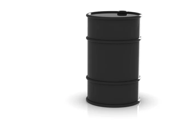 Barriles de petróleo sobre fondo blanco.Representación 3D — Foto de Stock