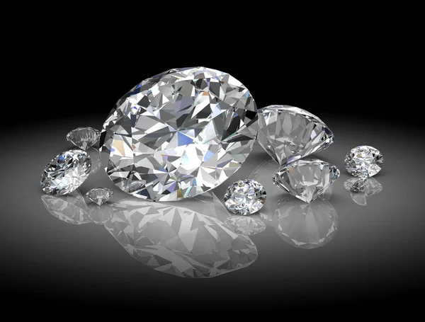 钻石宝石(高分辨率3D图像)) — 图库照片