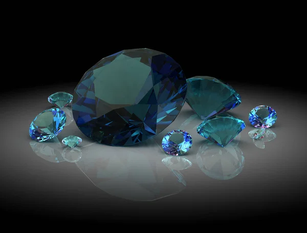 Alexandrite su sfondo bianco.Illustrazione 3D — Foto Stock