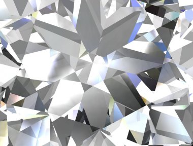 Gerçekçi elmas doku yakın kadar 3d çizim.