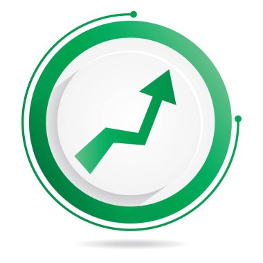 Beyaz arka plan üzerinde yukarı ok