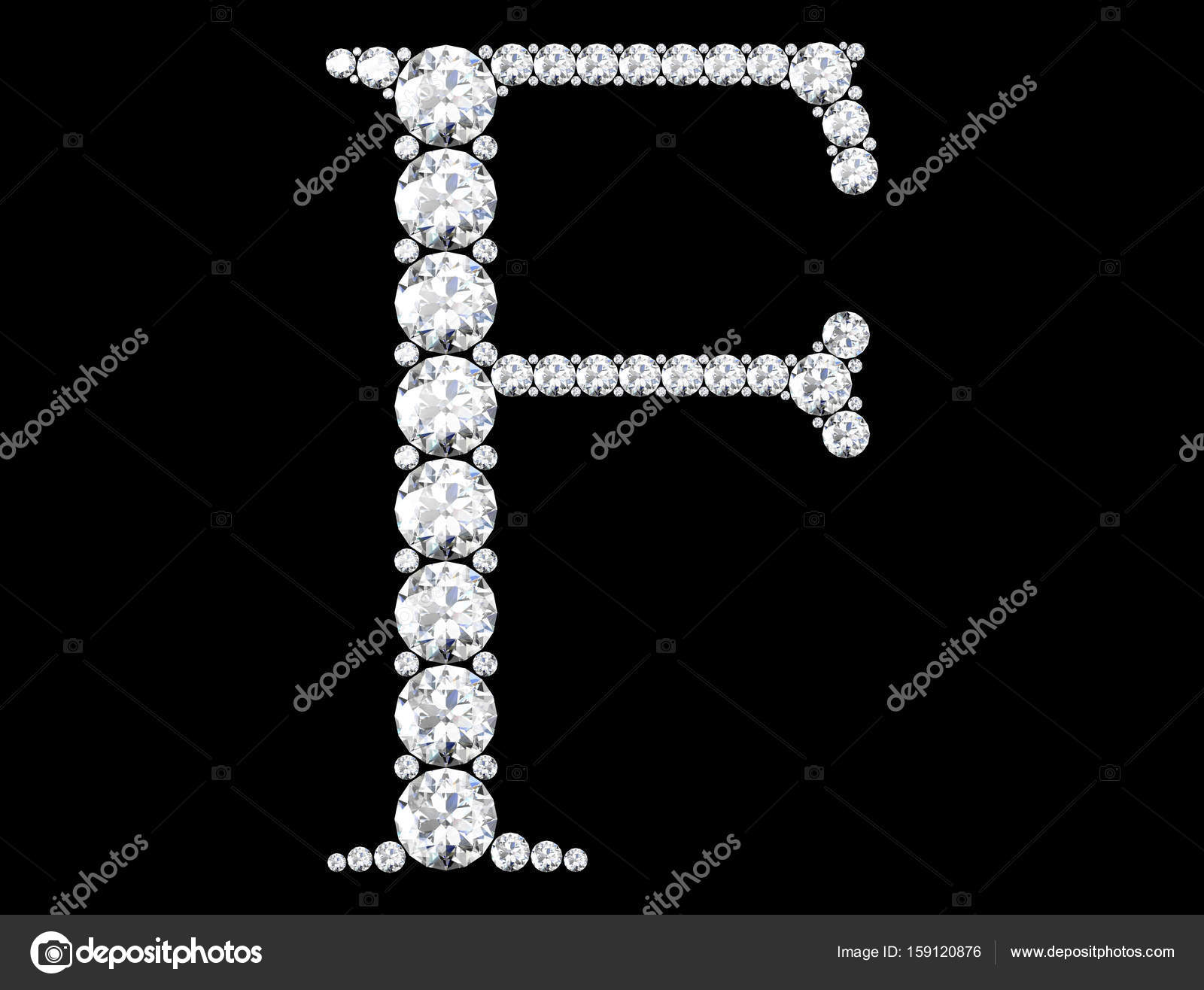 Letras de diamante com pedras preciosas (imagem 3D de alta resolução) —  Foto © Boykung #159120876, image size:1600x1316