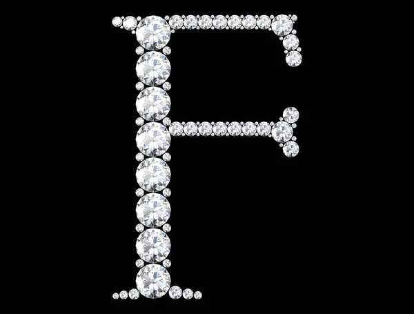 Diamond letters with gemstones  (high resolution 3D image) — Stock Photo, Image