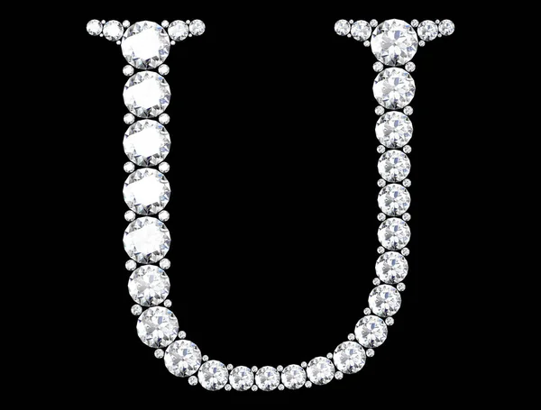 Letras de diamante com pedras preciosas (imagem 3D de alta resolução) — Fotografia de Stock