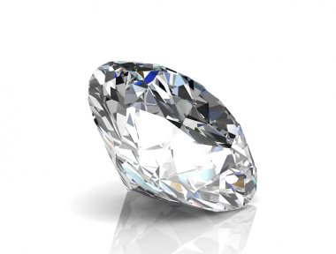 Beyaz arka planda (yüksek çözünürlükte 3d görüntü elmas)