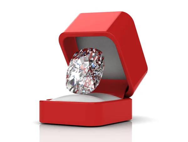 Diament w pudełku (o wysokiej rozdzielczości obrazu 3d) — Zdjęcie stockowe