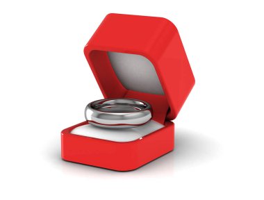 Altın alyans .3d illüstrasyon