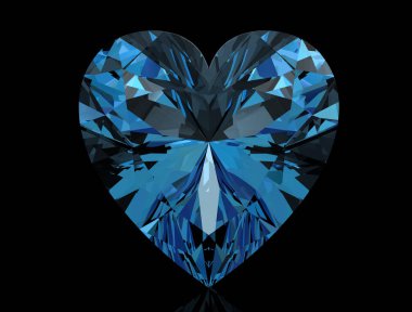 Aquamarine üzerinde siyah background.3d illüstrasyon