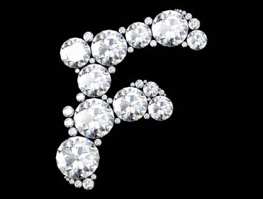 elmas harflerle siyah (yüksek resolutio izole değerli taşlar