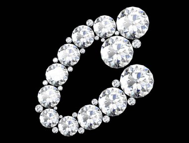 elmas harflerle siyah (yüksek resolutio izole değerli taşlar