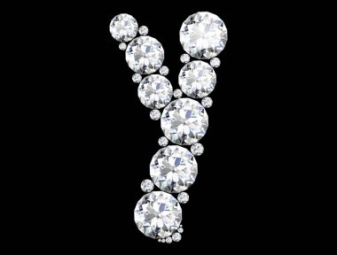 elmas harflerle siyah (yüksek resolutio izole değerli taşlar