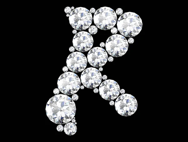 elmas harflerle siyah (yüksek resolutio izole değerli taşlar