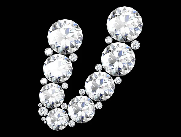 elmas harflerle siyah (yüksek resolutio izole değerli taşlar