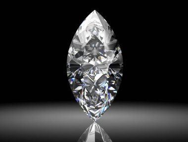 Elmas mücevher (yüksek çözünürlüklü 3B resim)