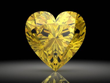 Sarı safir (yüksek çözünürlükte 3d görüntü)