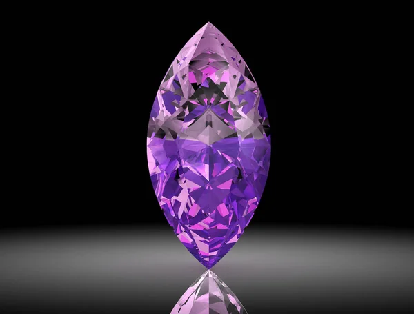 紫晶宝石 （（高分辨率三维图像) — 图库照片
