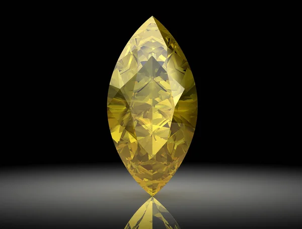 Zaffiro giallo (immagine 3D ad alta risoluzione ) — Foto Stock