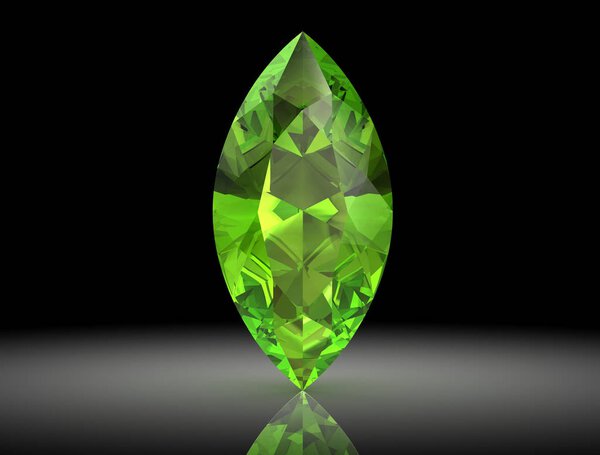 Peridot jewel (high resolution 3D image) 3D illustration