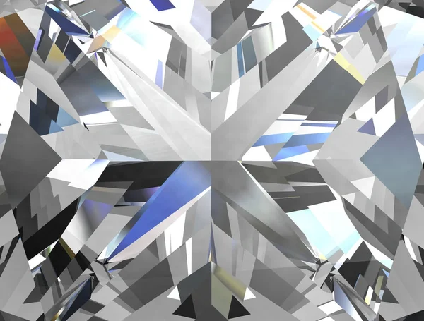 Texture diamant réaliste en gros plan, illustration 3D . — Photo