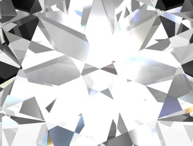 Gerçekçi elmas doku yakın kadar 3d çizim.