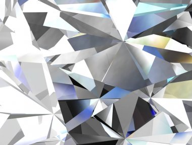 Gerçekçi elmas doku yakın kadar 3d çizim.