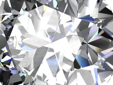 Gerçekçi elmas doku yakın kadar 3d çizim.