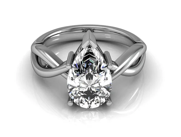 Jewellery Ring White Background High Resolution Image — Stock Photo, Image