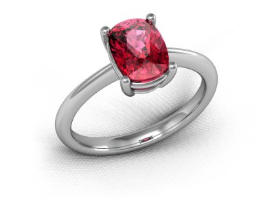 Alyans beyaz bir arka planda (yüksek çözünürlükte 3d görüntü)