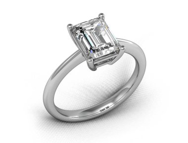 Alyans beyaz bir arka planda (yüksek çözünürlükte 3d görüntü)