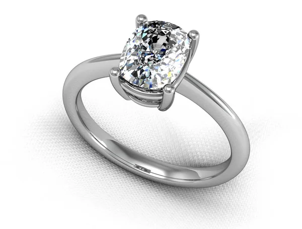 Bague de mariage sur fond blanc (image 3D haute résolution ) — Photo