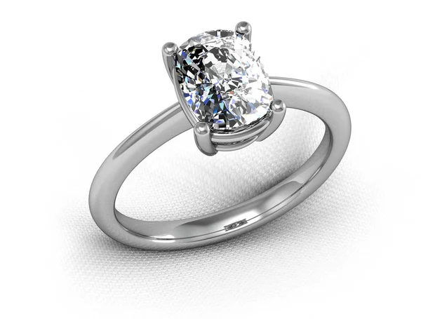 Bague de mariage sur fond blanc (image 3D haute résolution ) — Photo