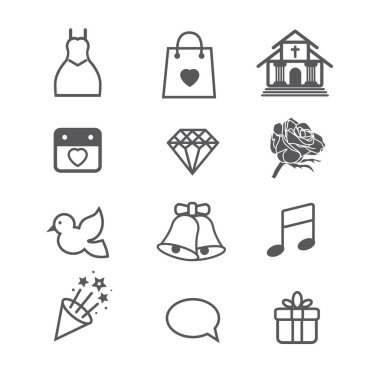 Anahat web Icon Set - düğün