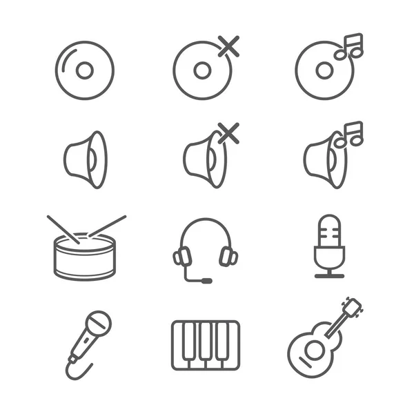 Music icons with White Background.jpg — Stock Vector