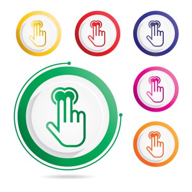 El jest simgesi iki parmak, dokunmatik