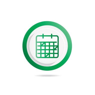 Takvim simgesini. Vektör çizim.