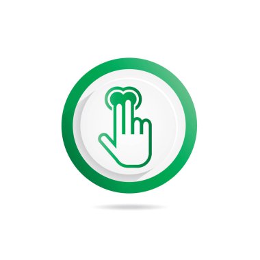 El jest simgesi iki parmak, dokunmatik