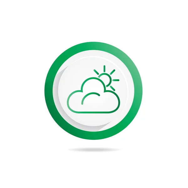 Nap és felhő ikon — Stock Vector