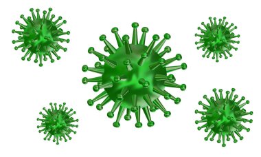 Coronavirus 2019-nCov romanı Coronavirus konsepti Asya gribi salgını ve koronavirüs gribi salgını için sorumludur. Mikroskop virüsü yaklaşıyor. 3d oluşturma.