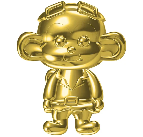 Soška Opice Šperků Vykreslování — Stock fotografie