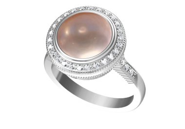 Beyaz arkaplandaki alyans 3D oluşturma