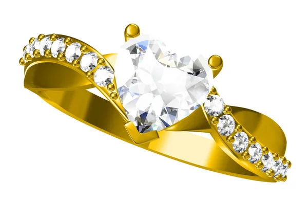 Δαχτυλίδι Γάμου Λευκό Φόντο — Φωτογραφία Αρχείου