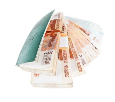 Rus çalışma kitap ve kağıt destesi