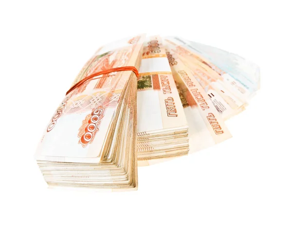 Пачки российских банкнот — стоковое фото