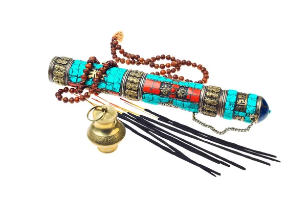 Buddhist or hindu accessories for meditation — Stock Photo, Image