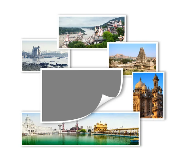 Travel collage: landmarks of India — Stock Photo, Image