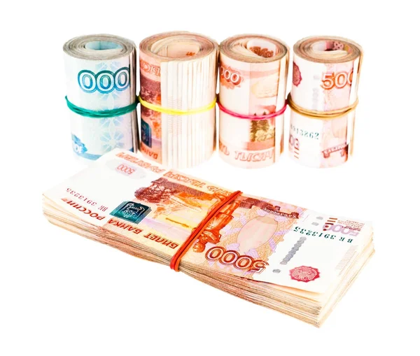Orosz pénz stack — Stock Fotó