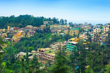 Dharamshala görünümünü. Kangra district, Himachal Pradesh, Hindistan