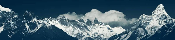 Panoramisch Uitzicht Belangrijkste Himalaya Bereik Solukhumbu District Sagarmatha Nepal Khumbi — Stockfoto