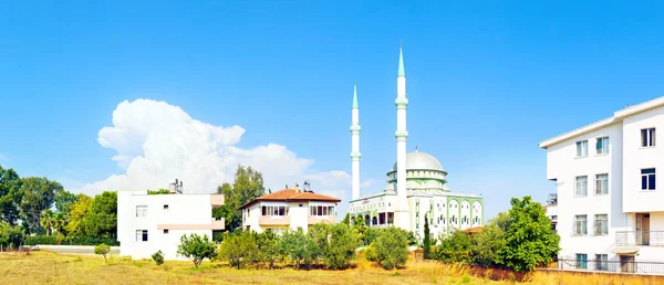 Vista Panorâmica Pequena Bela Mesquita Side Fatih Cami Side Manavgat — Fotografia de Stock